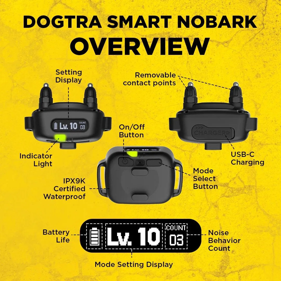 Dogtra Smart No Bark Anti-Barking Dog E-Collar UK Adaptor