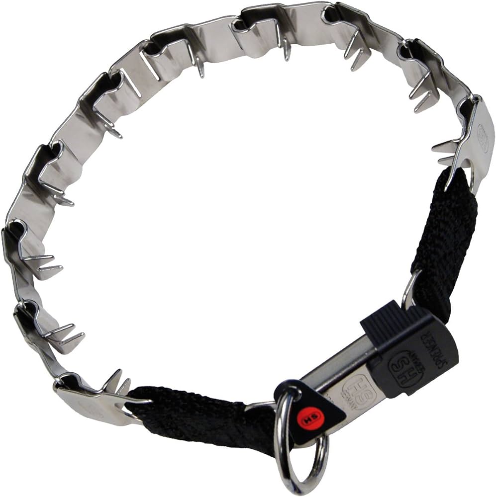Title Herm Sprenger Neck Tech Sport Prong Collar Stainless Steel with ClicLock Buckle Silver