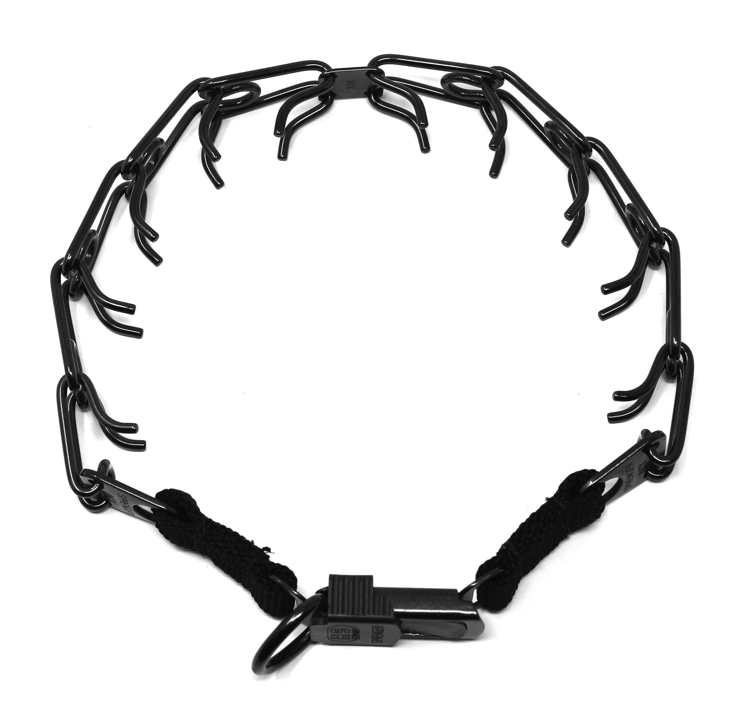 Herm Sprenger Stainless Steel Prong Collar Ultra Plus with ClicLock Buckle Black 3.2mm